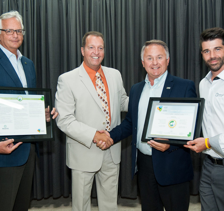 Soleno and all of its division are awarded the Ecoresponsible certification from the Council of Sustainable Industrie
