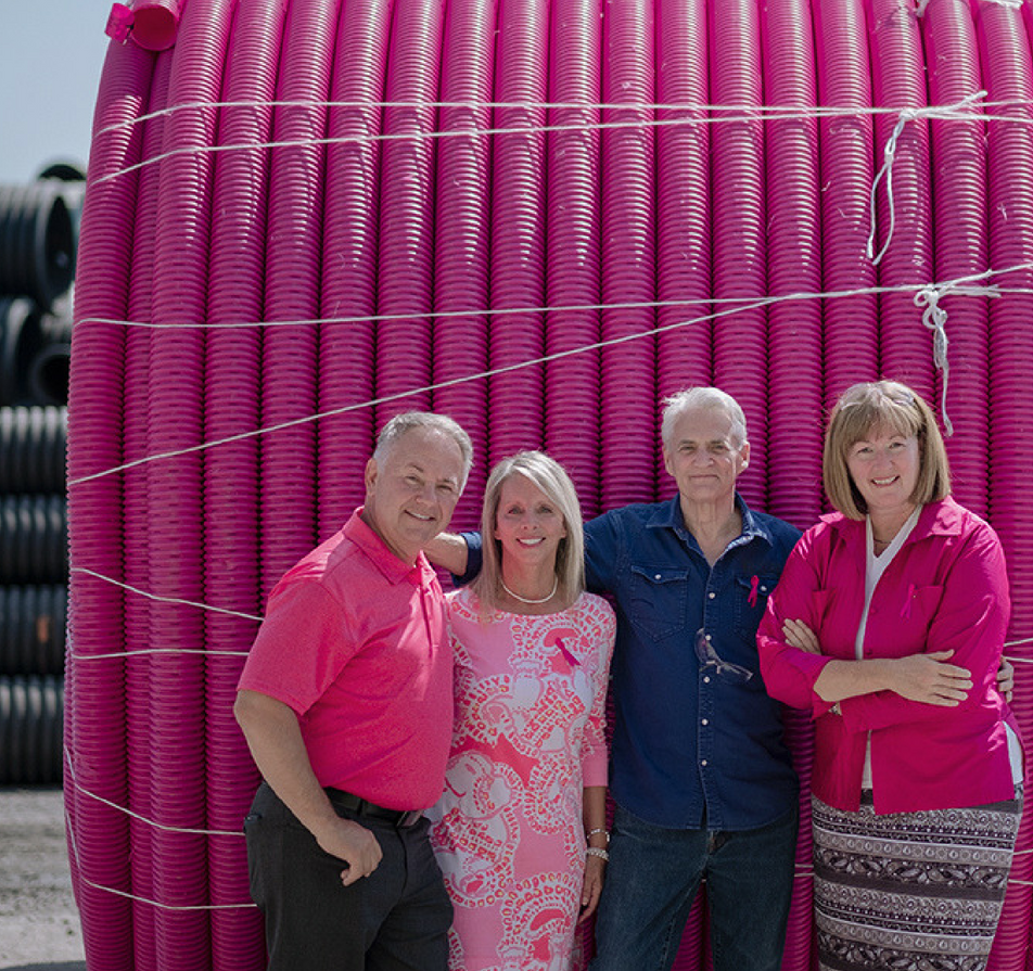 960 km de drains roses pour soutenir la Fondation du cancer du sein du Québec