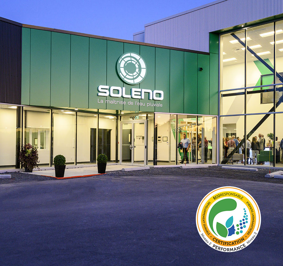 Soleno is awarded the EcoResponsible Certification – Level 2. Performance