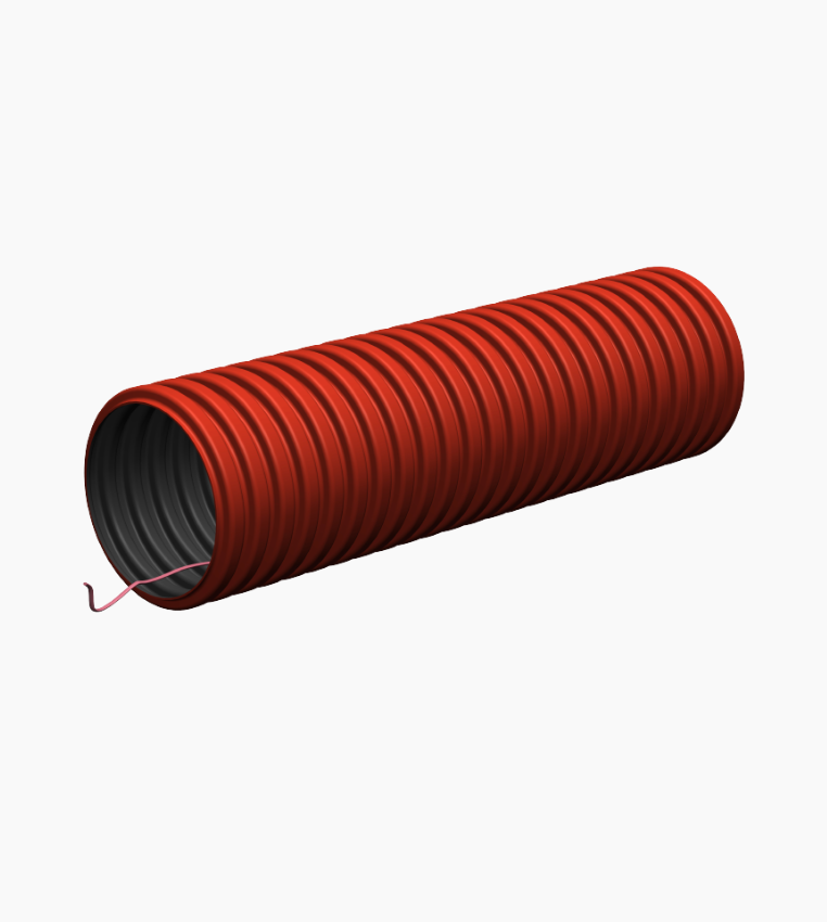 Corrugated Single Wall Red Pipe for Wires