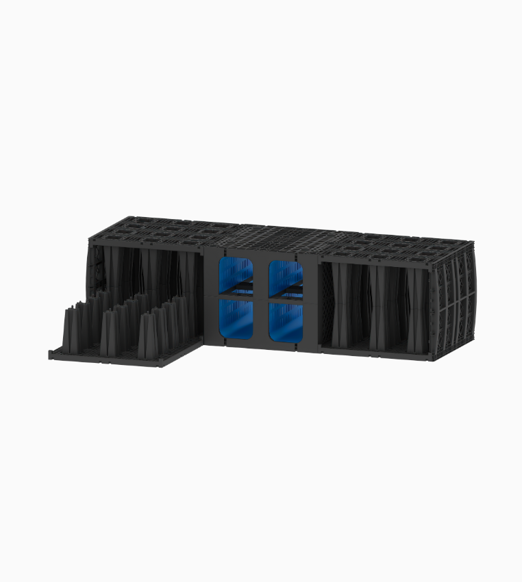 RAUSIKKO modular geocellular retention system for stormwater retention and infiltration applications